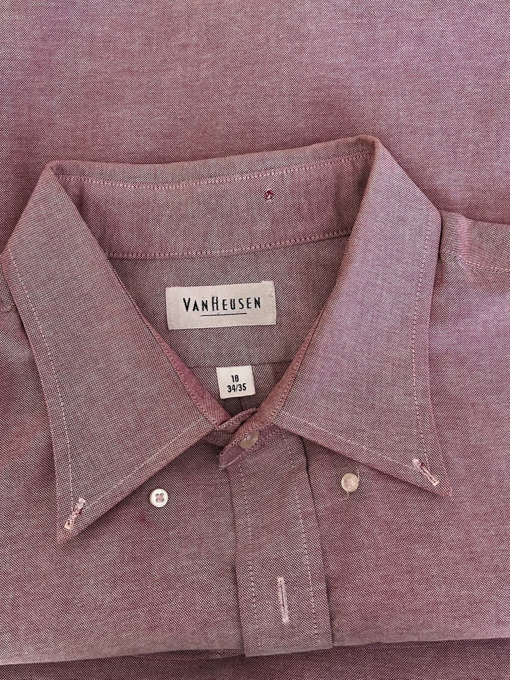 Van Heusen Light Burgundy Button-Up Dress Shirt - Picture 1 of 7